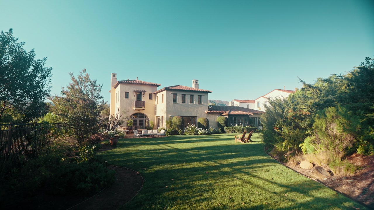 Cinematic exterior from Zeau Media's Top O' the Morning property film